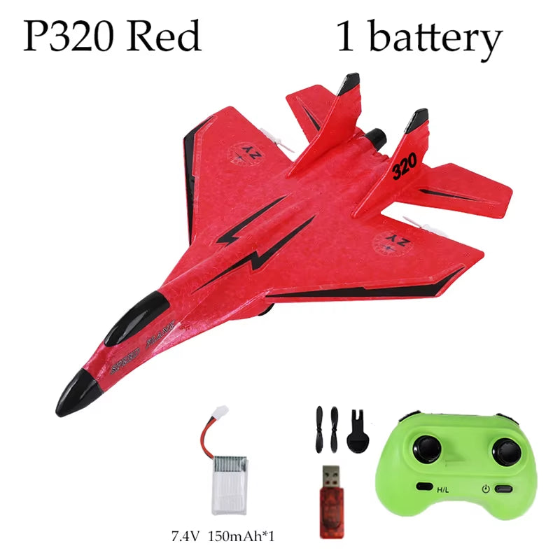 2.4G 2CH Glider RC Ariplane P320 Fixed Wing Fighter Aircra Hand Throwing Foam Outdoor Toys for Boys Birthday Gift