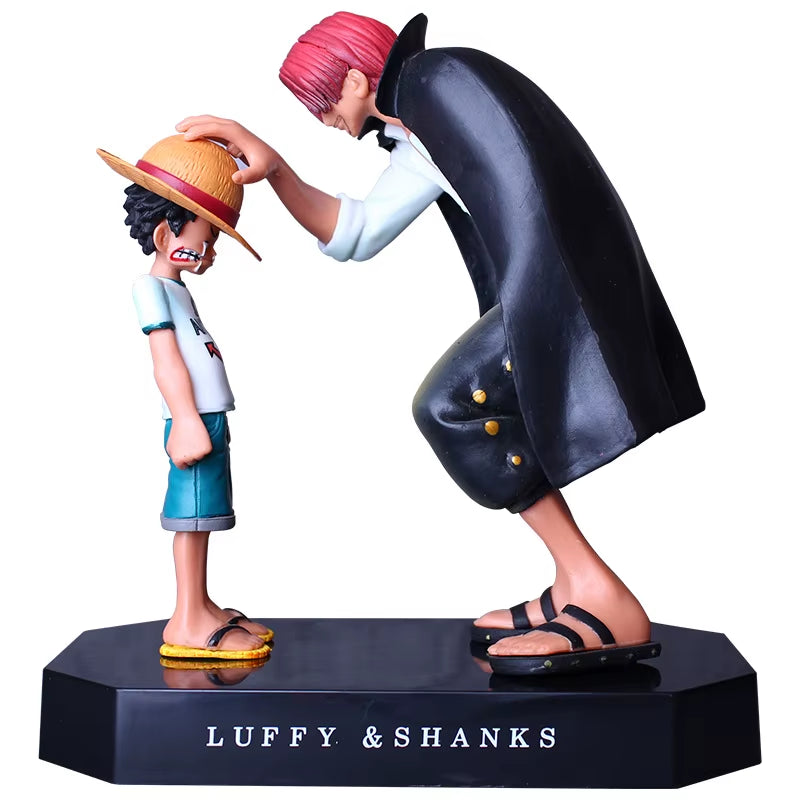 17Cm Anime Figure One Piece Luffy Four Emperors Shanks Straw Hat Luffy Action Figure Monkey D Luffy Collection Model Doll Toys