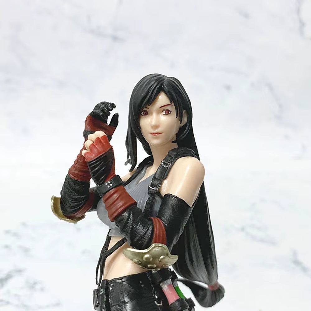 20CM Anime Game Final Fantasy Figure Tifa Lockhart Standing Anime Model Toy Gift Collection Decorative Ornament PVC