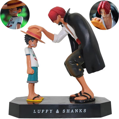 17Cm Anime Figure One Piece Luffy Four Emperors Shanks Straw Hat Luffy Action Figure Monkey D Luffy Collection Model Doll Toys