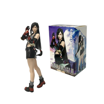 20CM Anime Game Final Fantasy Figure Tifa Lockhart Standing Anime Model Toy Gift Collection Decorative Ornament PVC