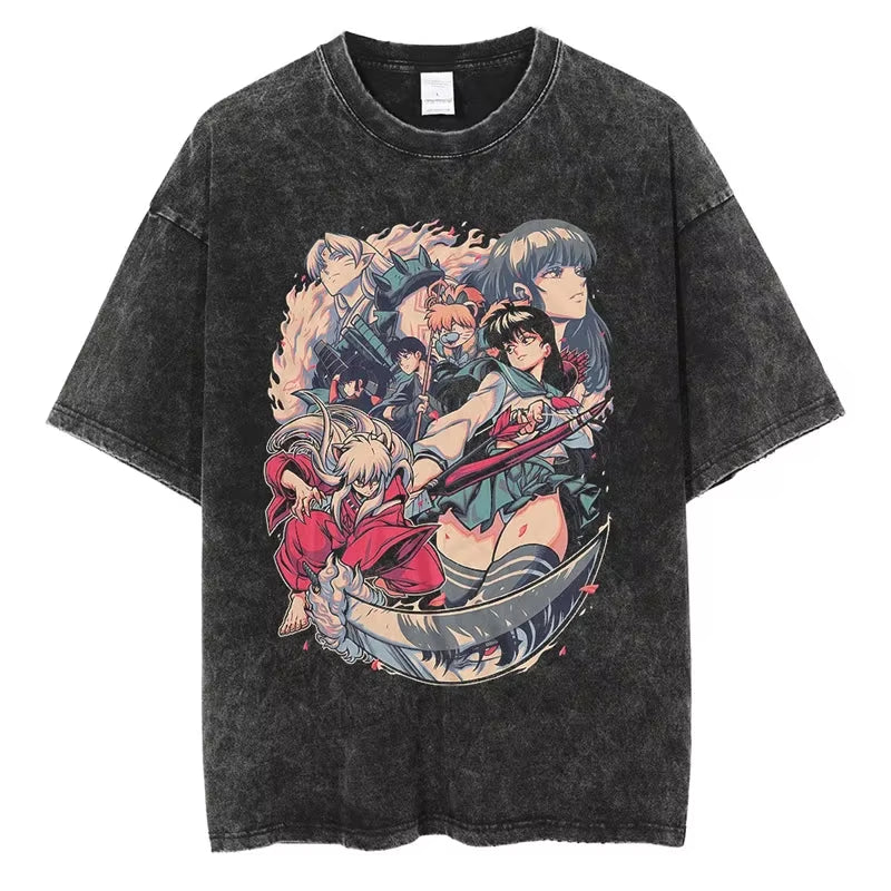 Inuyasha Shirt Vintage Style Anime Shirt