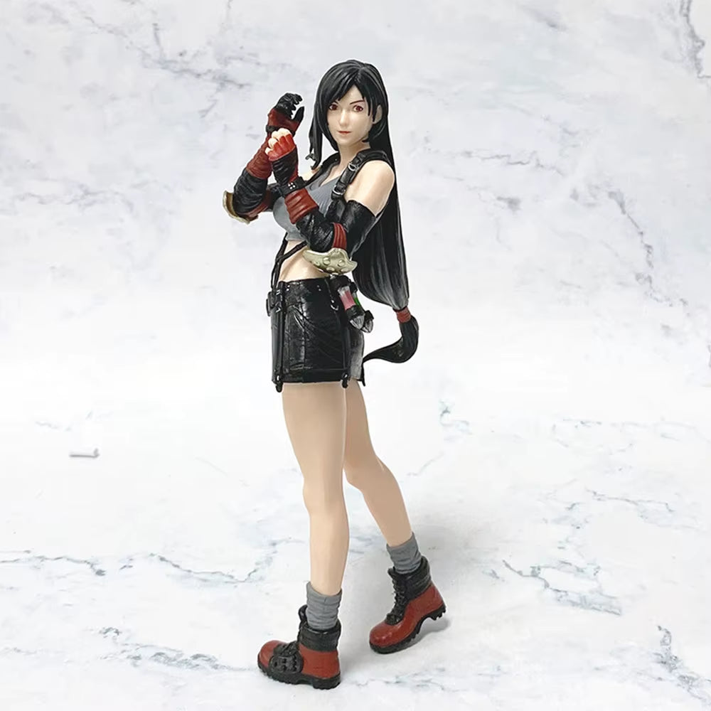 20CM Anime Game Final Fantasy Figure Tifa Lockhart Standing Anime Model Toy Gift Collection Decorative Ornament PVC