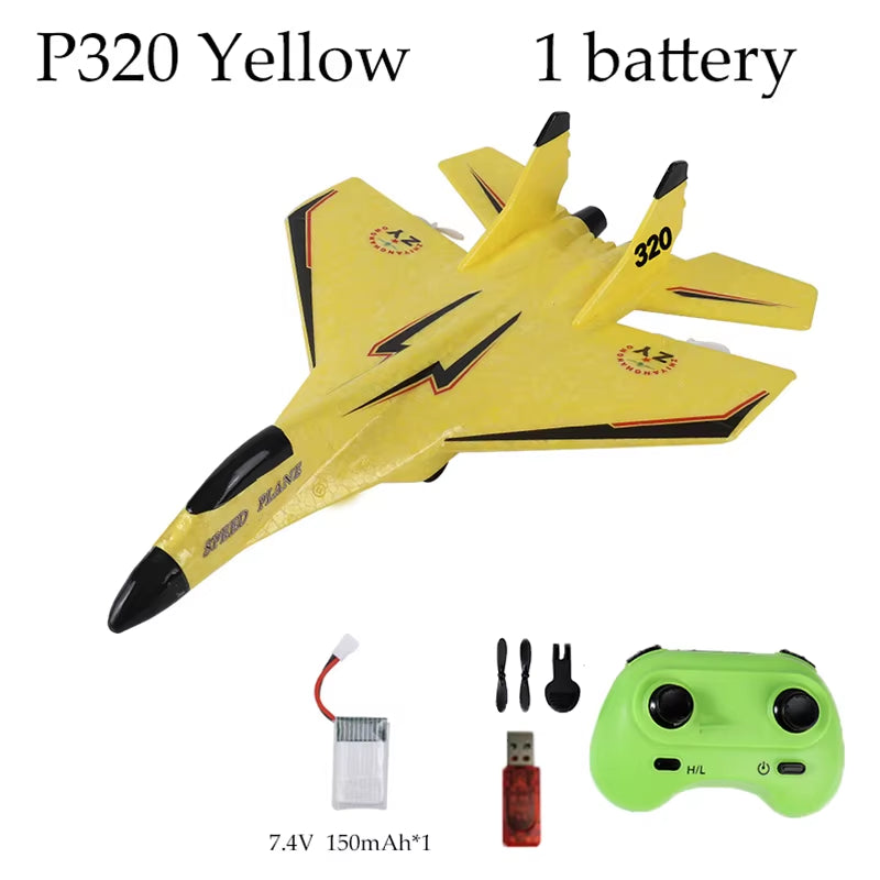 2.4G 2CH Glider RC Ariplane P320 Fixed Wing Fighter Aircra Hand Throwing Foam Outdoor Toys for Boys Birthday Gift