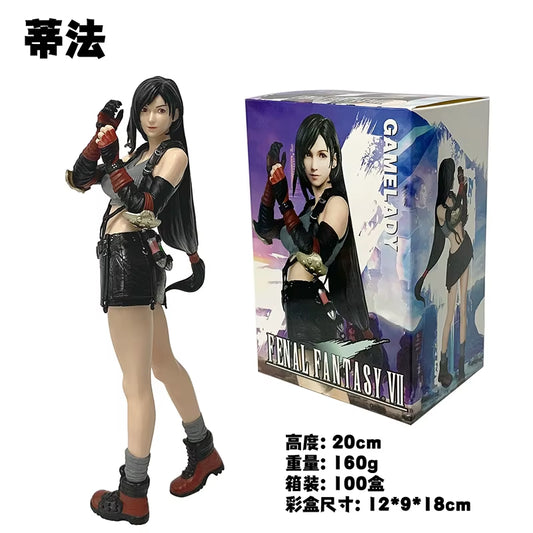 20CM Anime Game Final Fantasy Figure Tifa Lockhart Standing Anime Model Toy Gift Collection Decorative Ornament PVC