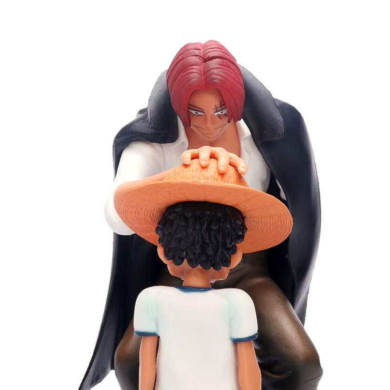 17Cm Anime Figure One Piece Luffy Four Emperors Shanks Straw Hat Luffy Action Figure Monkey D Luffy Collection Model Doll Toys